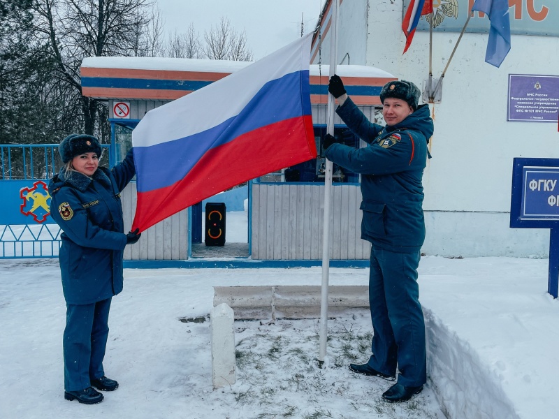 Торжественное построение в пожарно-спасательной части № 720